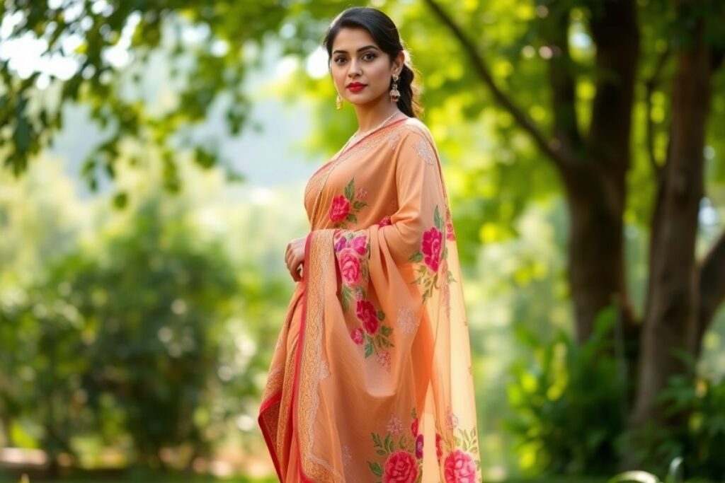 Chiffon Saree Captions